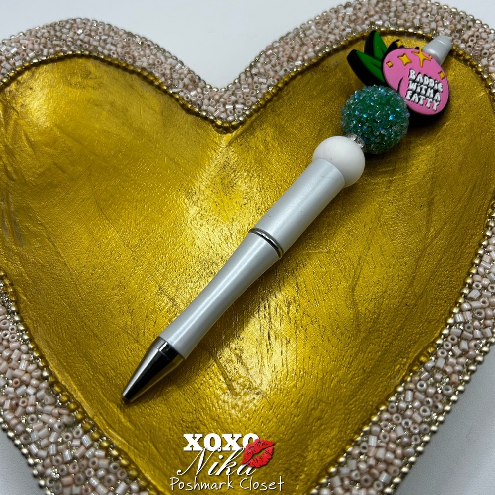 Baddie with a Fatty Beaded Handmade Pen🖋️